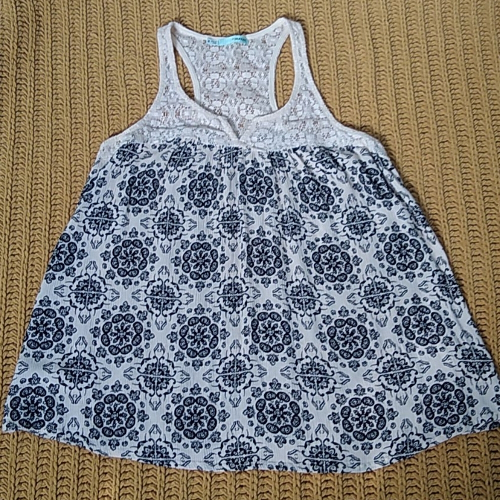 Boho Lacy Racerback Tank